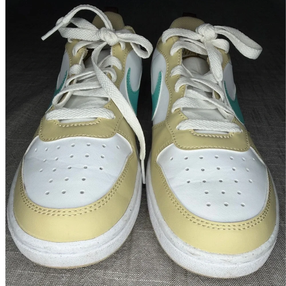 Nike Court Borough Low Recraft Coconut Milk Teal White HM3726-731 Mens 6.5Y‎